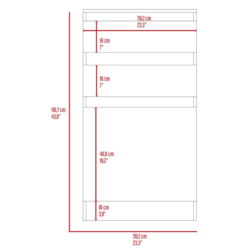 DEPOT E-SHOP Diamond Dresser, Jewelry Box, Mirror, One-Door Cabinet, Two Drawers-White, For Bedroom