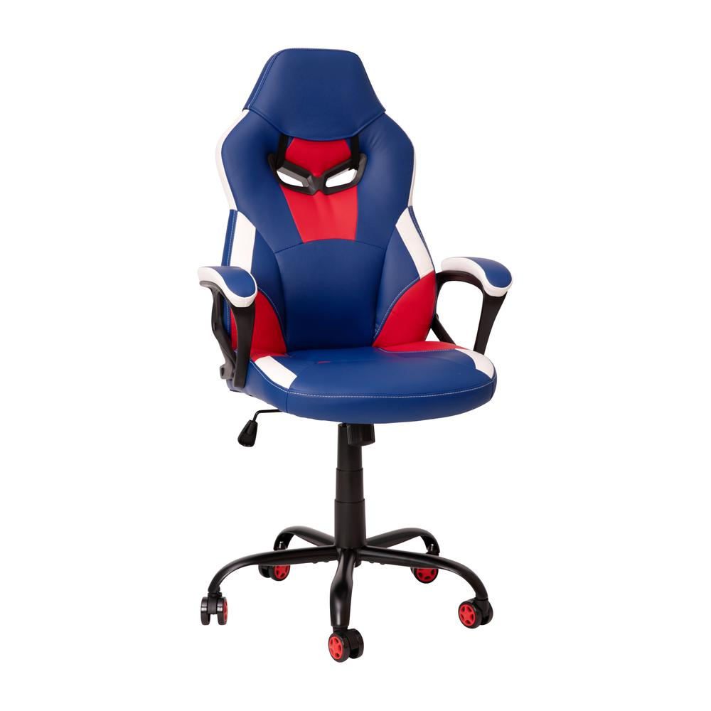 Computer Chair - Red, Blue Gaming Chair - 360° Swivel - Red Dual Wheel Casters