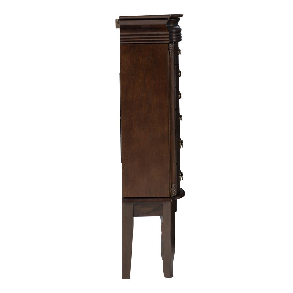 Italian Influenced Transitional Espresso Jewelry Armoire