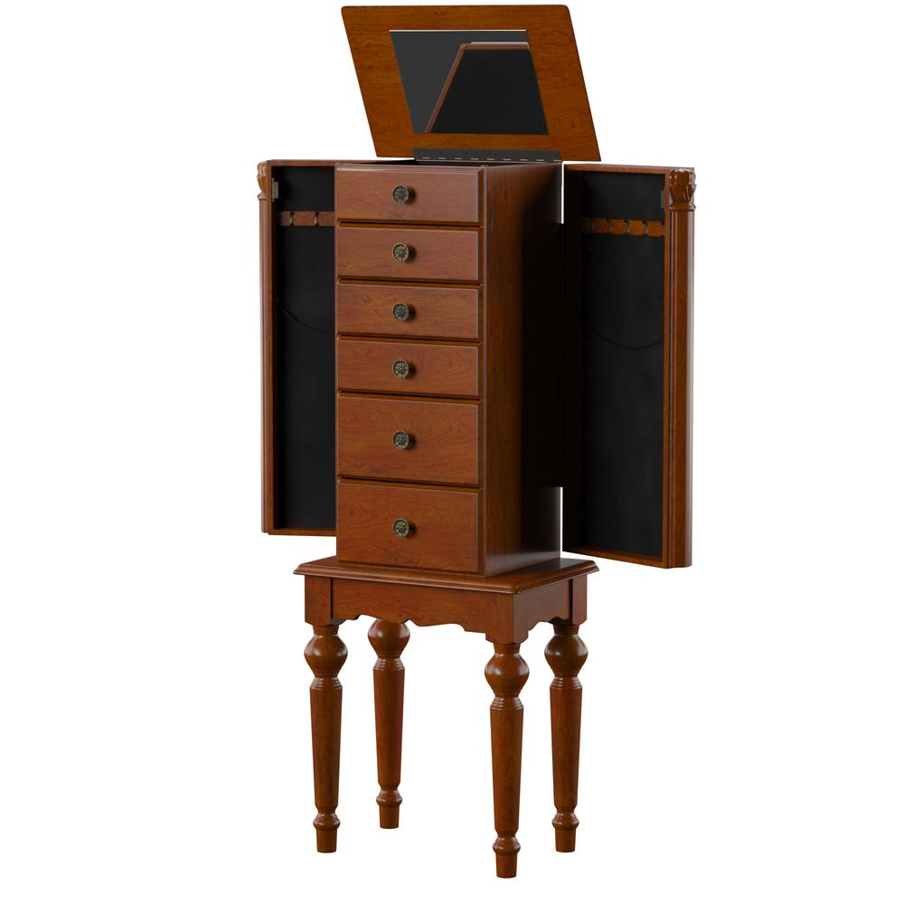 Deep Cherry Jewelry Armoire