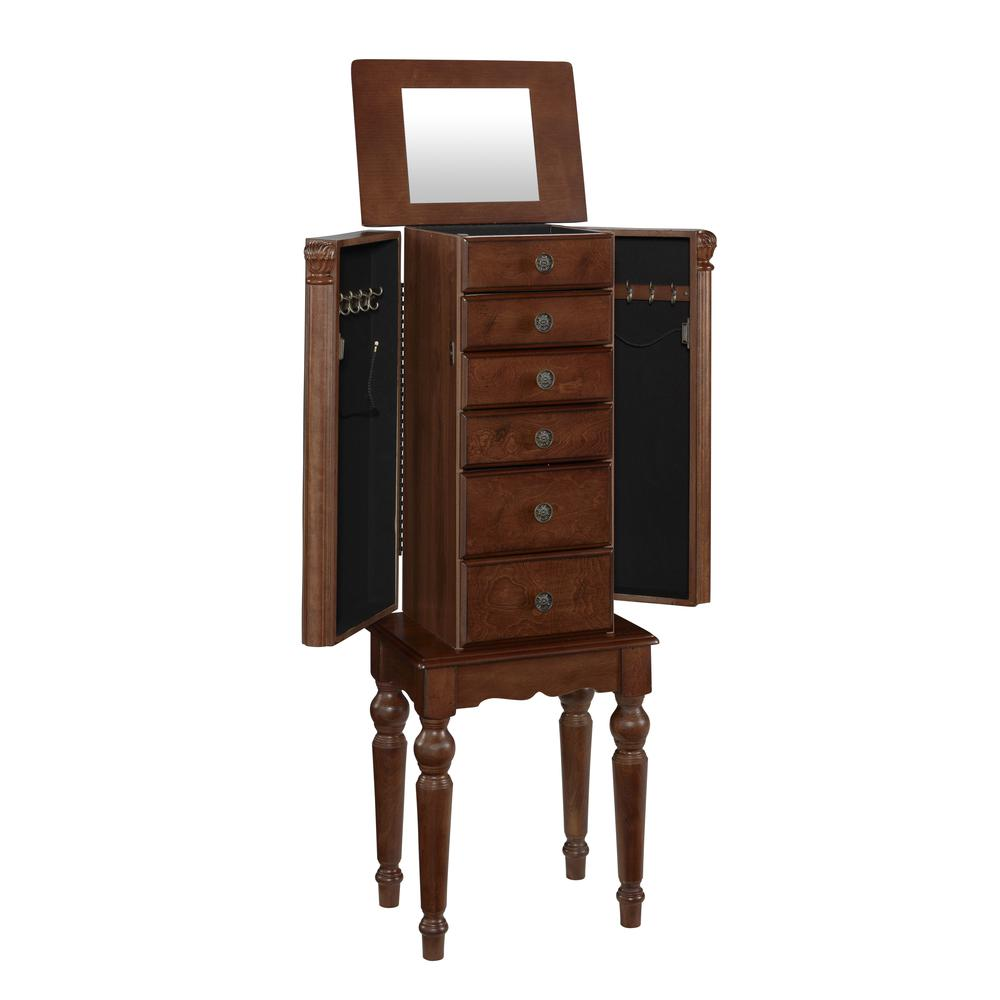 Deep Cherry Jewelry Armoire