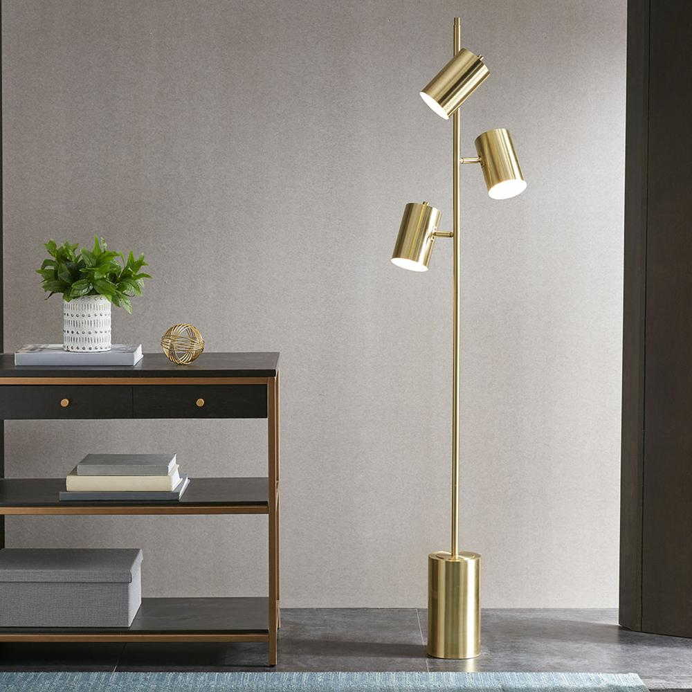 3-Light Metal Floor Lamp