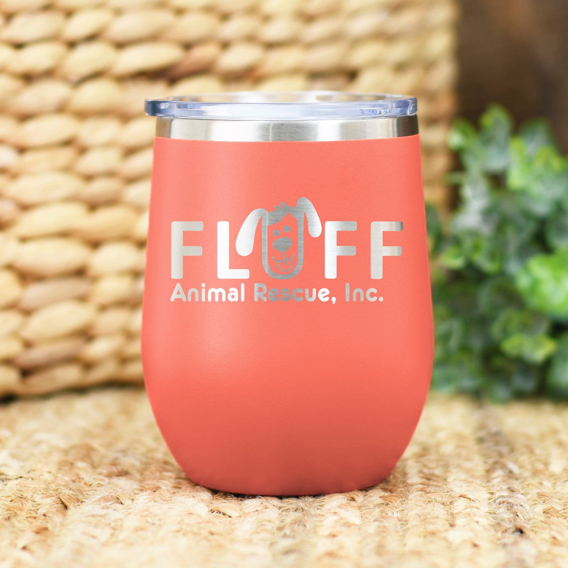 Fluff Animal Rescue Wine Tumbler